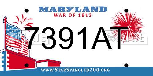 7391AT Maryland License Plate