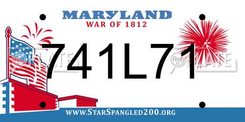 741L71 Maryland License Plate