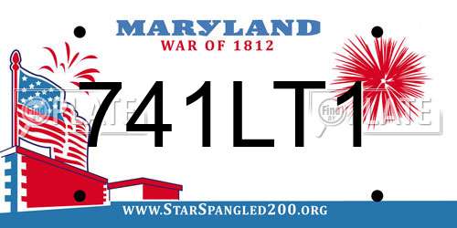 741LT1 Maryland License Plate