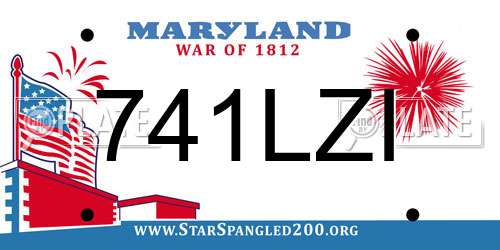 741LZI Maryland License Plate