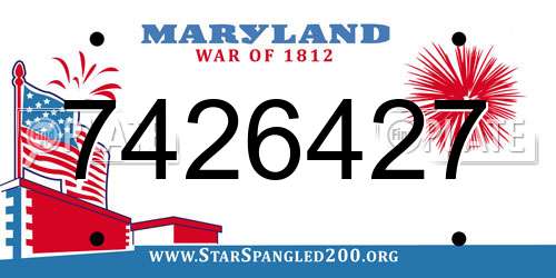 7426427 Maryland License Plate