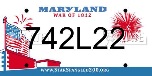 742L22 Maryland License Plate