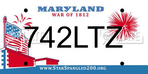 742LTZ Maryland License Plate