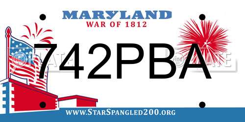 742PBA Maryland License Plate