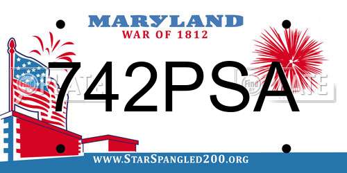 742PSA Maryland License Plate