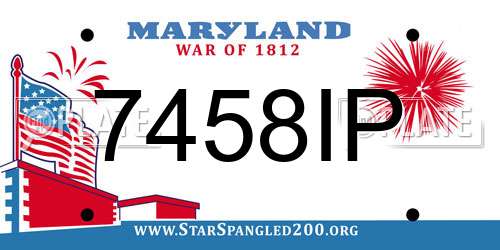 7458IP Maryland License Plate
