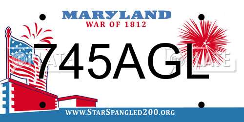 745AGL Maryland License Plate