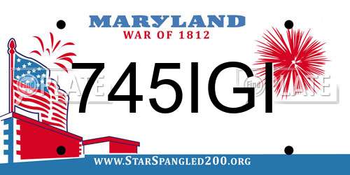 745IGI Maryland License Plate