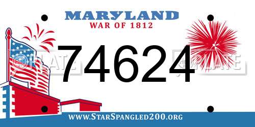 74624 Maryland License Plate
