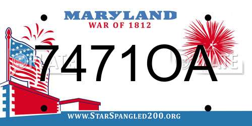 7471OA Maryland License Plate