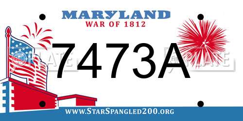 7473A Maryland License Plate