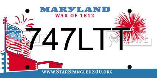 747LTT Maryland License Plate