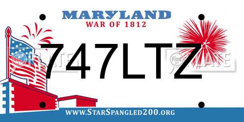 747LTZ Maryland License Plate