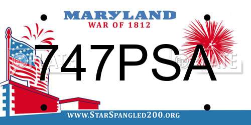 747PSA Maryland License Plate