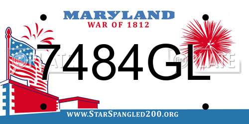 7484GL Maryland License Plate