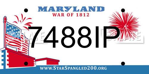 7488IP Maryland License Plate