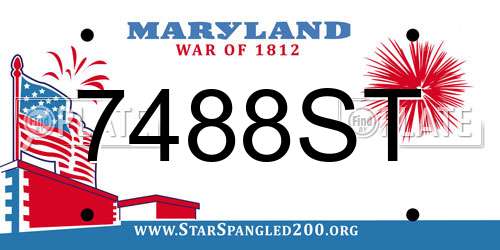 7488ST Maryland License Plate