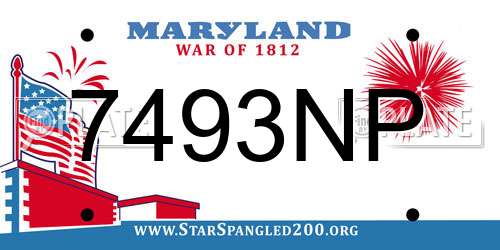 7493NP Maryland License Plate