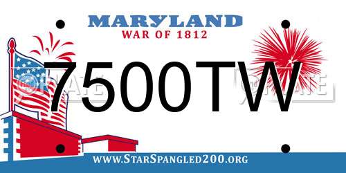 7500TW Maryland License Plate