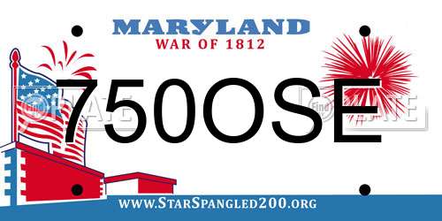 750OSE Maryland License Plate