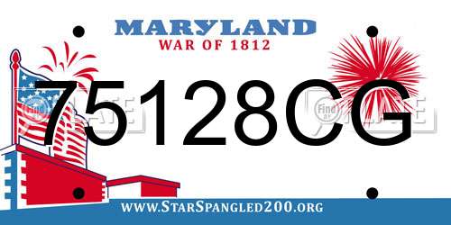 75128CG Maryland License Plate