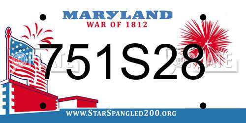 751S28 Maryland License Plate