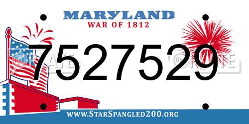 7527529 Maryland License Plate