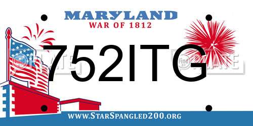 752ITG Maryland License Plate