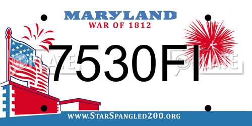 7530FI Maryland License Plate