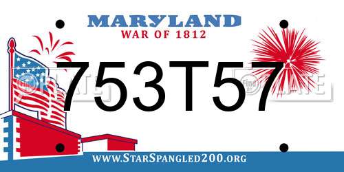 753T57 Maryland License Plate