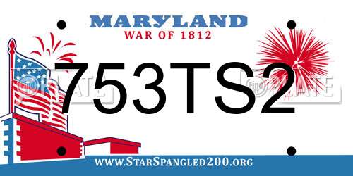 753TS2 Maryland License Plate