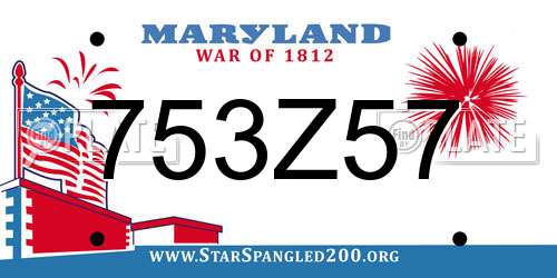753Z57 Maryland License Plate