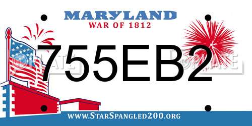 755EB2 Maryland License Plate