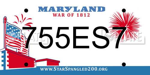 755ES7 Maryland License Plate