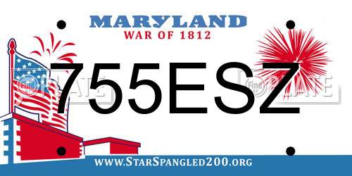 755ESZ Maryland License Plate