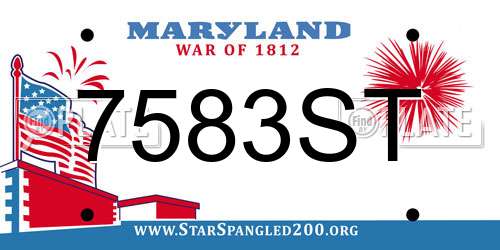 7583ST Maryland License Plate