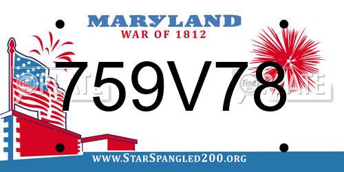 759V78 Maryland License Plate
