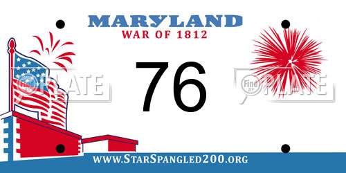 76 Maryland License Plate