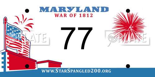 77 Maryland License Plate
