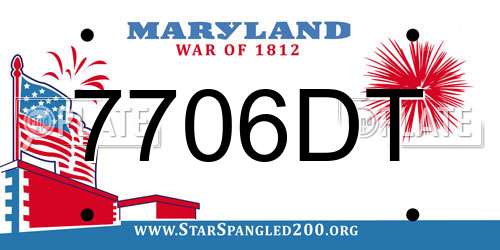 7706DT Maryland License Plate