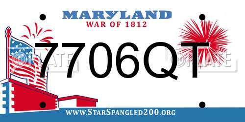 7706QT Maryland License Plate