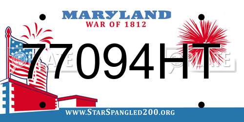 77094HT Maryland License Plate