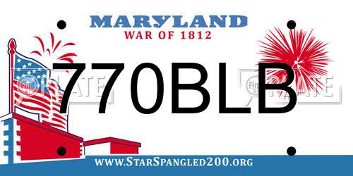 770BLB Maryland License Plate