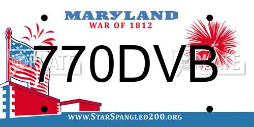 770DVB Maryland License Plate