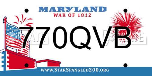 770QVB Maryland License Plate