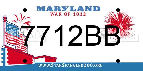 7712BB Maryland License Plate