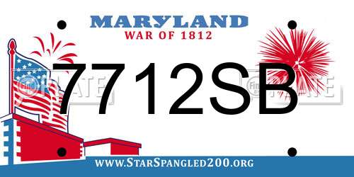 7712SB Maryland License Plate