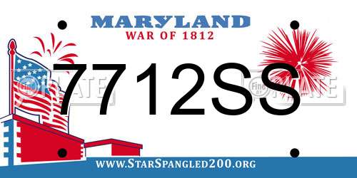 7712SS Maryland License Plate