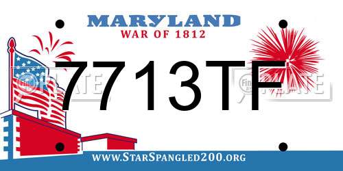 7713TF Maryland License Plate