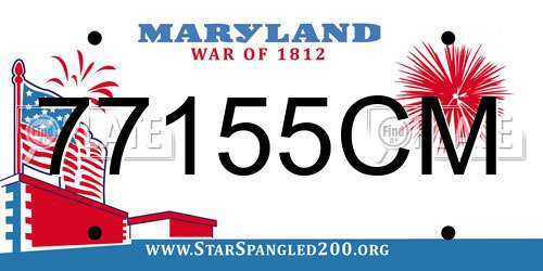 77155CM Maryland License Plate